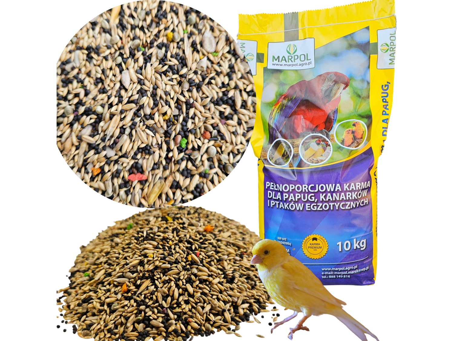 Karma dla kanarków i ptaków śpiewających 10 kg Karma dla kanarków i ptaków śpiewających 10 kg