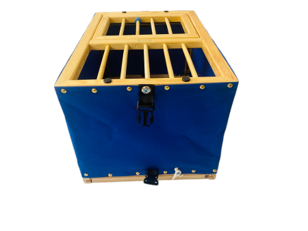 Kosz transportowy płócienny składany BLUE 40 x 27,5 x 23