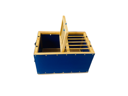 Kosz transportowy płócienny składany BLUE 40 x 27,5 x 23