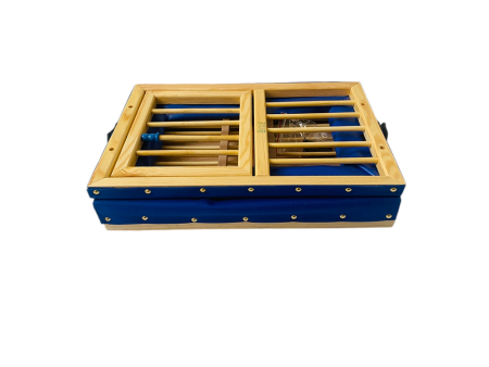 Kosz transportowy płócienny składany BLUE 50 x 33,5 x 23 cm