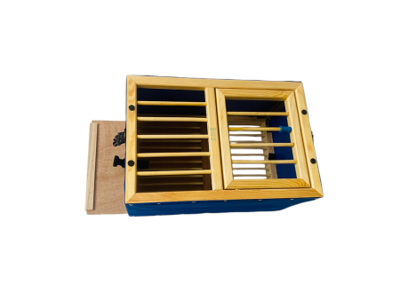 Kosz transportowy płócienny składany BLUE 50 x 33,5 x 23 cm