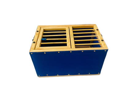 Kosz transportowy płócienny składany BLUE 50 x 33,5 x 23 cm