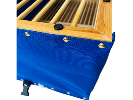 Kosz transportowy płócienny składany BLUE 50 x 33,5 x 23 cm