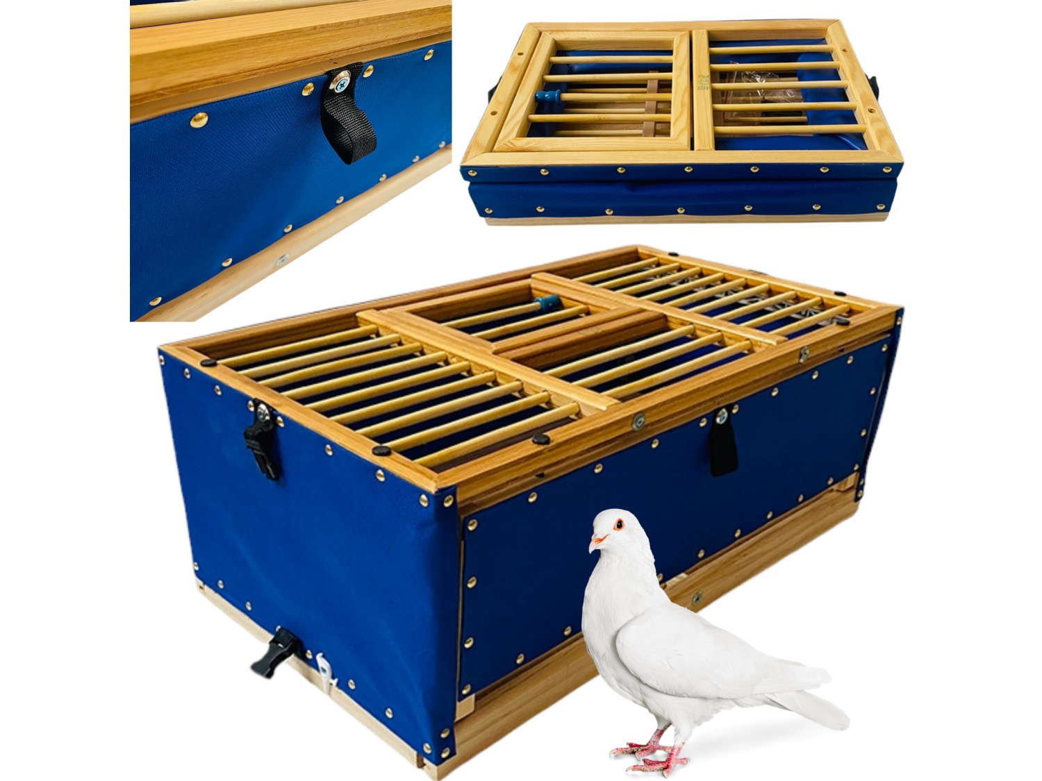 Kosz transportowy płócienny składany BLUE 60 x 36,5 x 23 cm